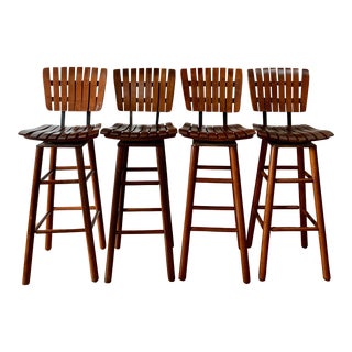 Mid-Century Barstools- Set of 4 For Sale