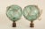 Nautical Netted Aqua Glass Lamp Finials - a Pair For Sale - Image 4 of 4