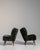 1940s 1940s Mid-Century Modern Black Wood Pair of Club Chairs For Sale - Image 5 of 12