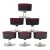Cherry Red Sorbet Coupes by Luminarc France - Set of 6 For Sale