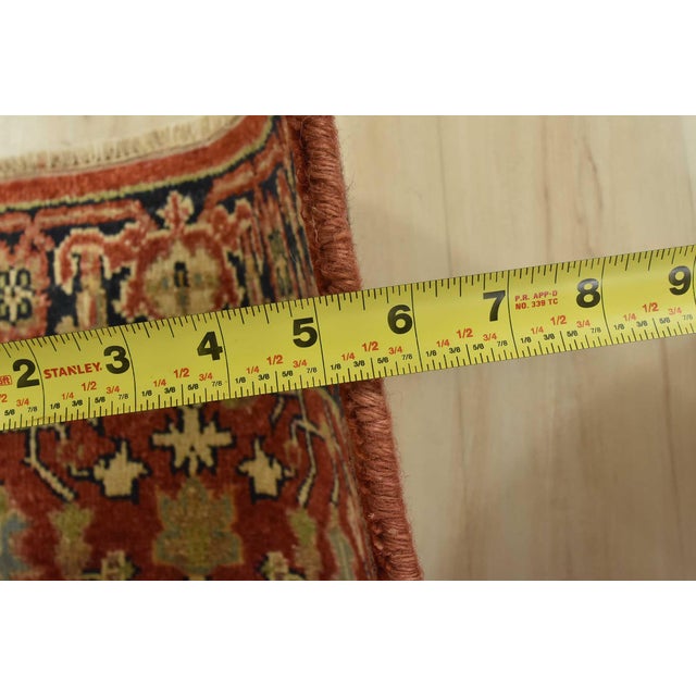Heriz Runner 2’6” X 7’11” Red Wool Tribal Hand-Knotted Oriental Rug For Sale - Image 10 of 12