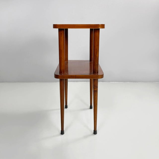 Mid-Century Modern Mid-Century Modern Italian Double Shelf Coffee Table in Wood, 1950s For Sale - Image 3 of 12