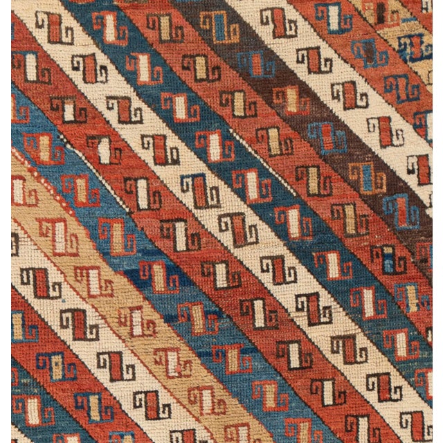 Red Antique Circa 1880 Red Caucasian Kazak Hand Knotted Rug 4ft 8in X 7ft 5in For Sale - Image 8 of 9