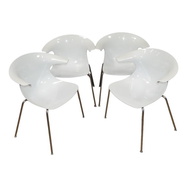 Vintage Italian Loop Plastic Stacking Chairs, 2010, Set of 4 For Sale