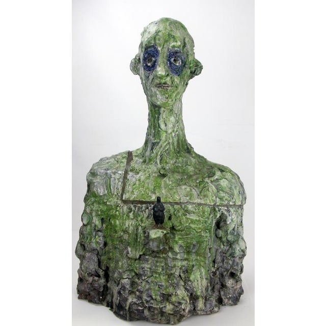 Expresionist Ceramic and Bronze Bust Sculpture by Óscar Aldonza Torres, 2021 For Sale - Image 14 of 18