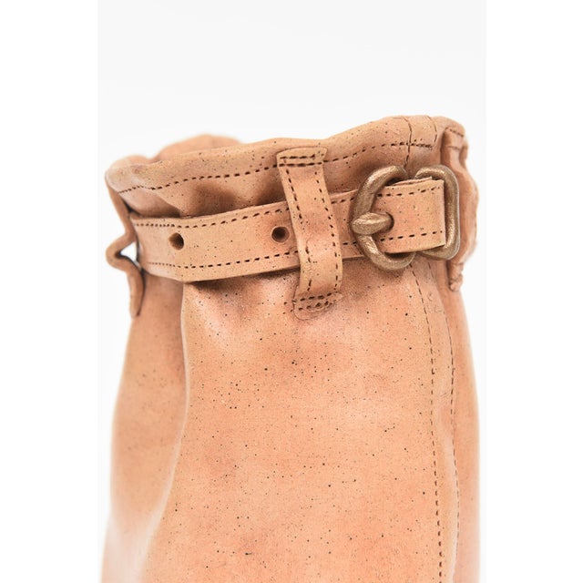 Vintage Tan Ceramic Buckle Bag Sculpture 90's For Sale - Image 9 of 12