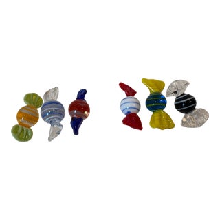 Vintage Petite Glass Candy Pieces - Set of Six For Sale