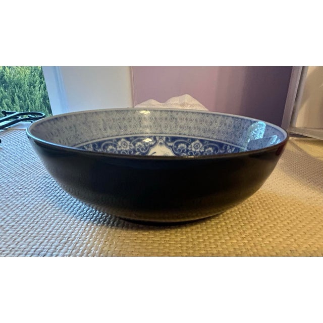 Ceramic Antique Japanese Peacock Bowl For Sale - Image 7 of 10