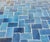 Amazing Petro blue custom made Moroccan mosaic table measuring 32" in diameter. An indoor or outdoor dining table that...