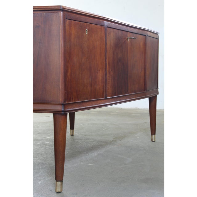 Mid-Century Modern Art Deco Mahogany Writing Desk, 1950s For Sale - Image 17 of 18