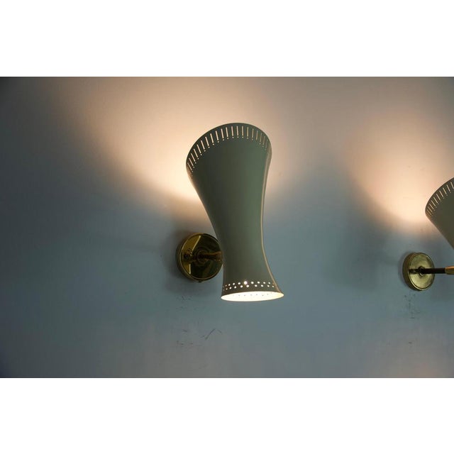 Black Mid-Century Modern Brass Diabolo Wall Lamps, Germany, 1950s, Set of 2 For Sale - Image 8 of 18