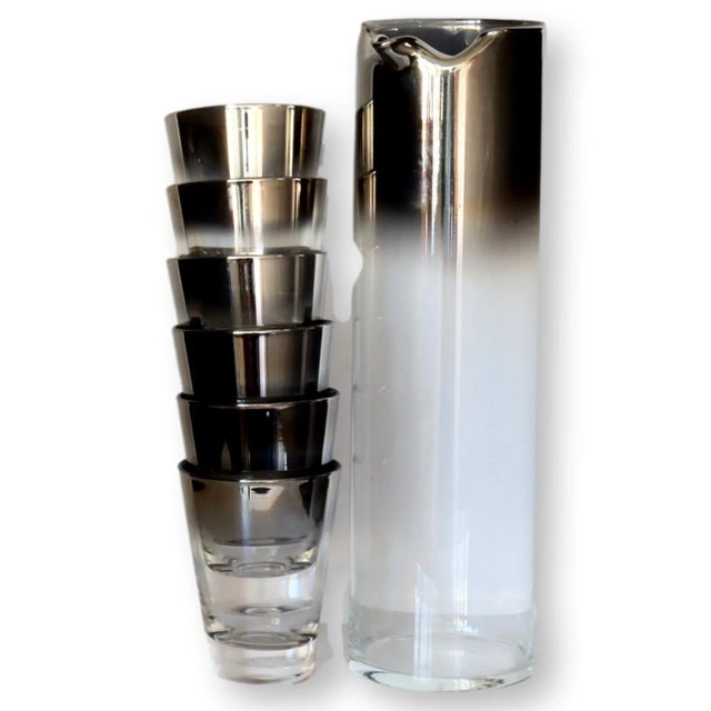 Mid-Century Modern Glassware Set, 7 Pieces For Sale - Image 3 of 4