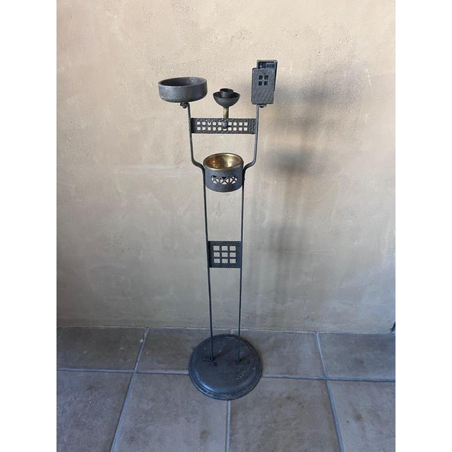 Arts and Crafts German Wrought-Iron Smoking Stand, 1916 For Sale - Image 10 of 10