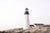 Contemporary Rocky Coast Lighthouse View, Coastal Landscape Art Print, 36″ × 24″ For Sale - Image 3 of 7