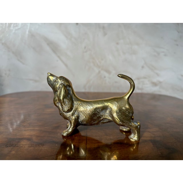 Vintage Basset Hound in Brass, 1960s For Sale - Image 11 of 11