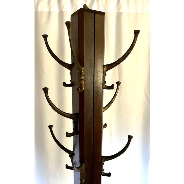 Early 1900s Arts & Crafts Expandable Standing Coat Rack For Sale - Image 4 of 18