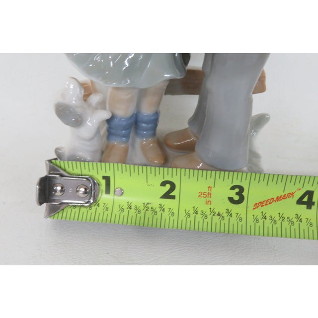 Lego Japan Young Love 1970s Porcelain Figurine Boy Girl Kissing Statuette 4486b For Sale - Image 9 of 12