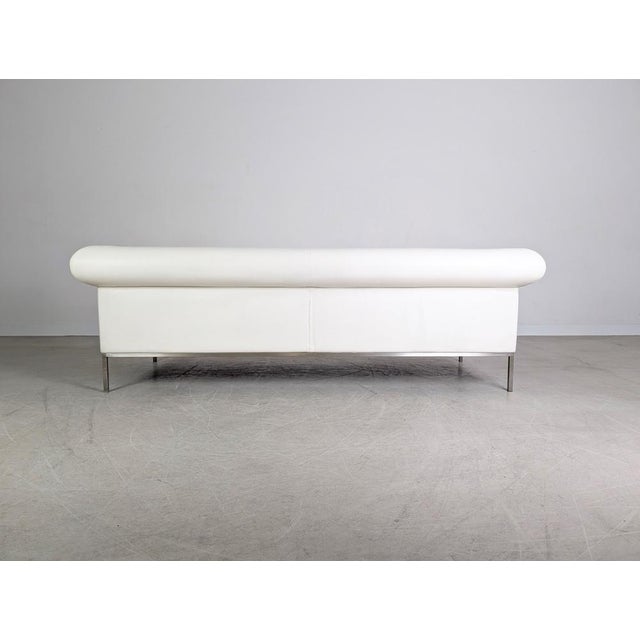 Animal Skin Sofa in Cream Leather from Wittmann For Sale - Image 7 of 11