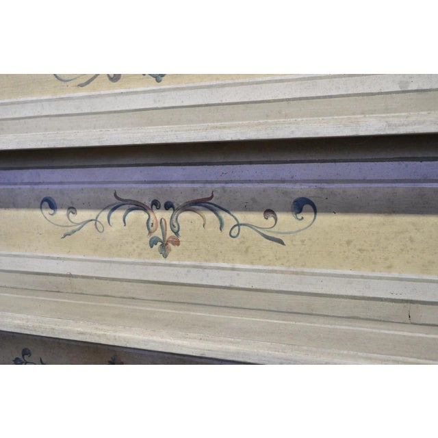 Mid 20th Century Italian Provincial French Country Large Cupboard Cabinet Hutch by Trouvailles For Sale - Image 9 of 12