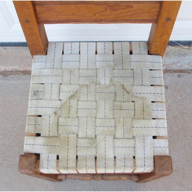 Early 20th Century New Mexico Handmade Wpa Spanish Colonial Revival Pine Chair For Sale - Image 10 of 17