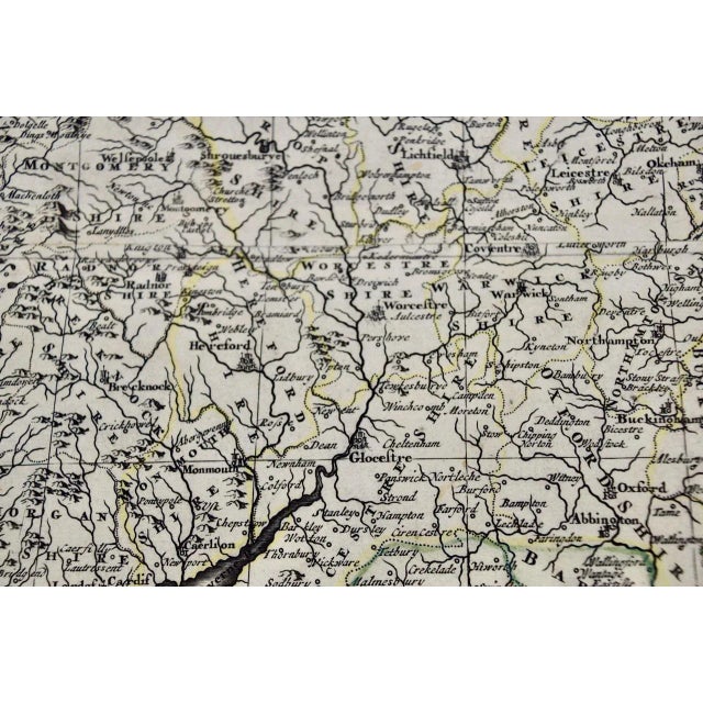 Sculpture Materials Great Britain, N. France: A Large 17th C. Hand-Colored Map by Sanson and Jaillot, 1693 For Sale - Image 7 of 12