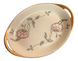 Haviland Limoges Art Deco Porcelain Tray, Handpainted