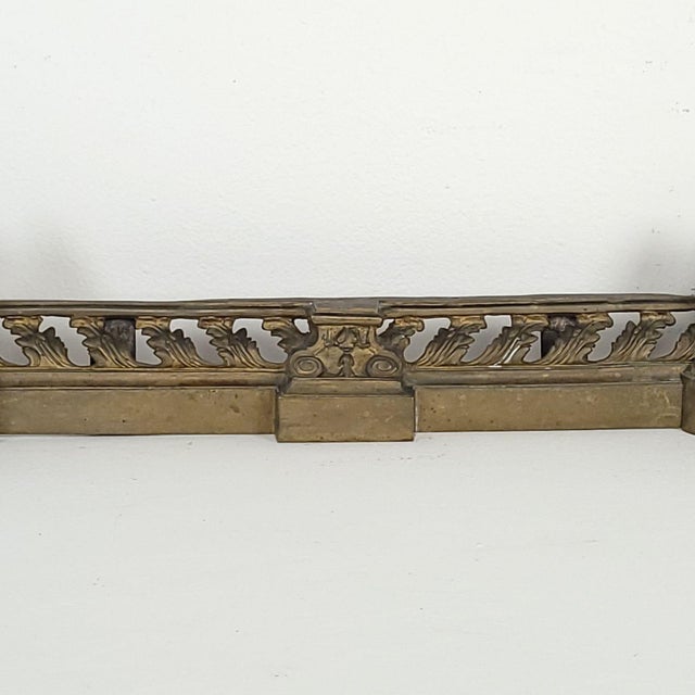 French Louis XV Gilt Brass Fireplace Guard or Chenet For Sale - Image 3 of 5