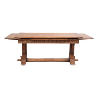 19th Century English Oak Extension Drawing Table For Sale