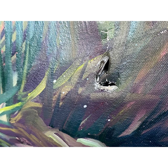Semi Nude Woman in Orchard Hornets Unstretched Canvas Joni Wildman Oil Painting For Sale - Image 10 of 12