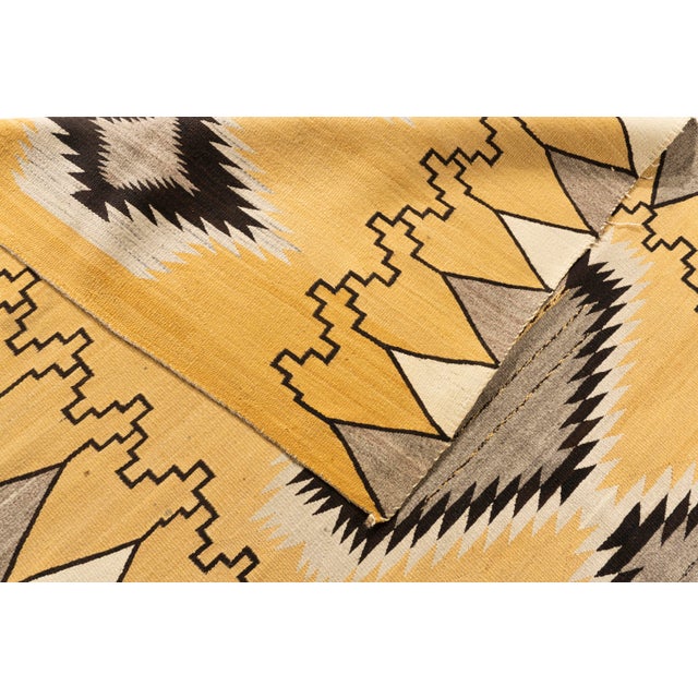 Gold Vintage Navajo Style Rug 3'10 X 5'9 For Sale - Image 8 of 11