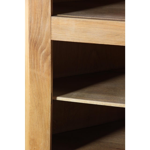 Mid-Century Modern Brutalist Light Oak Corner Cabinet in the style of Kjærnulf, 1960s For Sale - Image 11 of 17
