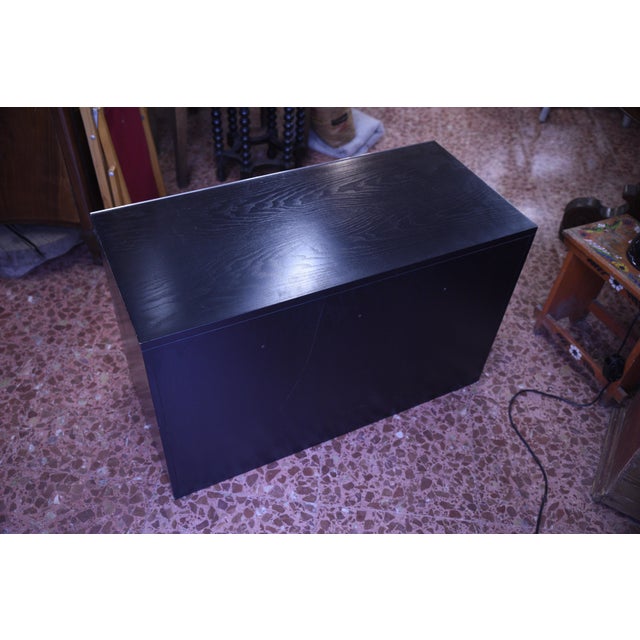 1980s Black Wood Dressing Table For Sale - Image 5 of 9