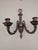 Neoclassical Vintage Pair of Brass Double Arm Wall Candle Scones - a Pair For Sale - Image 3 of 12