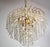 Gold Hollywood Regency Crystal Waterfall Chandelier from Swarovski, 1980s For Sale - Image 8 of 10