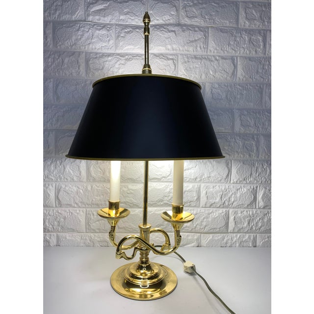 Vintage Baldwin Brass Desk Lamp Serpentine With Shade Chairish