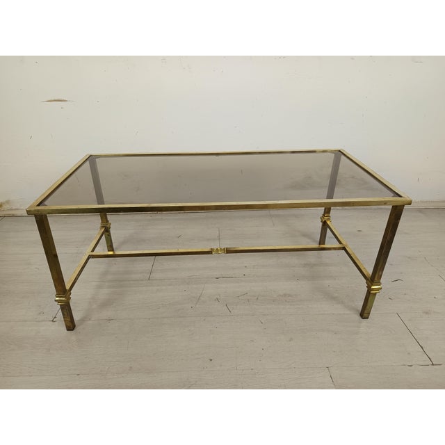 Vintage Gold Brass Coffee Table, 1950s For Sale - Image 18 of 18
