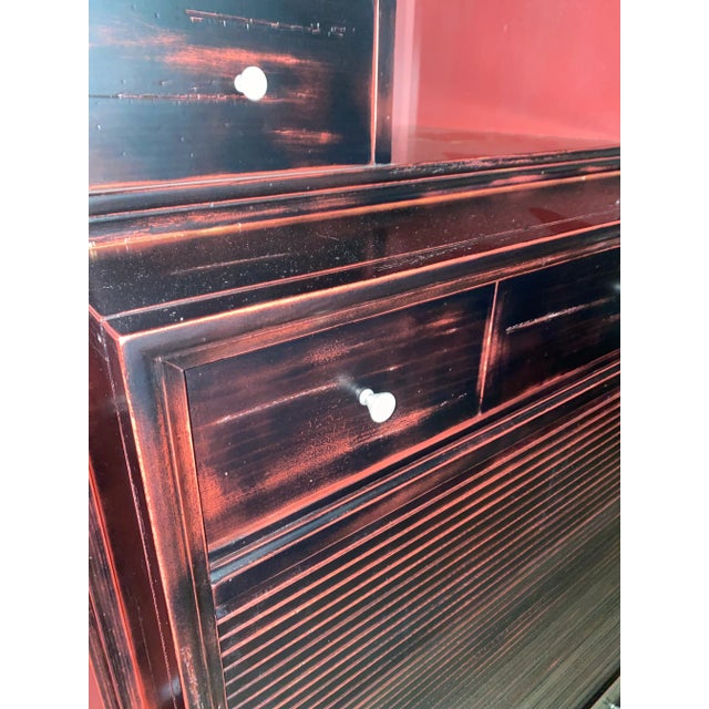 1980s Classic Bookcase of High Italian Craftsmanship From the 80s With Tv Shelf or Bar For Sale - Image 6 of 13