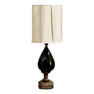 Antique French Brass and Porcelain Table Lamp With Ormolu, Circa 1890