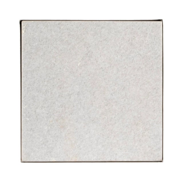 Imogen Marble Accent Table, White For Sale In Chicago - Image 6 of 7