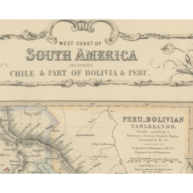 Antique Map of the West Coast of South America with Costume Figures ...