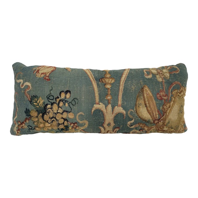 Contemporary Pillow Made From 18th Century French Tapestry For Sale