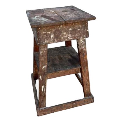 20th Century Wood Sculpting Stand For Sale