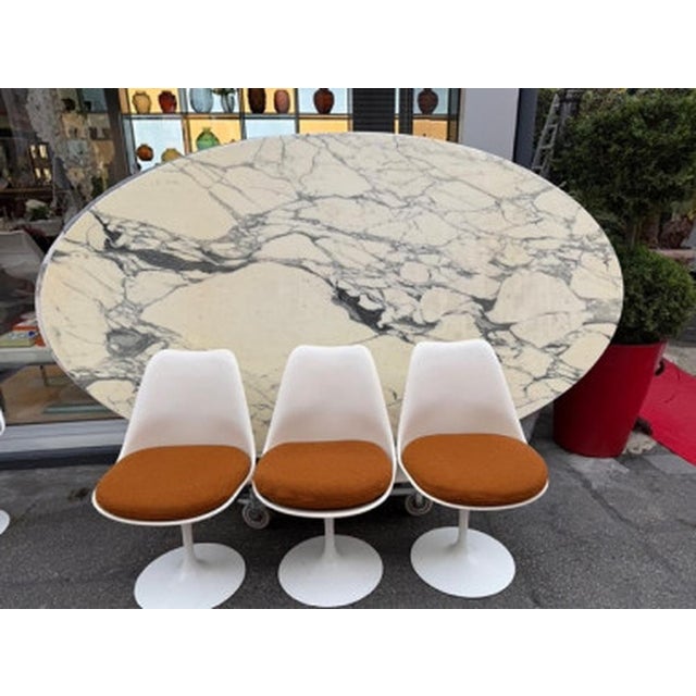 Vintage Tulip Chairs by Eero Saarinen for Knoll International, 1980s, Set of 6 For Sale - Image 4 of 15