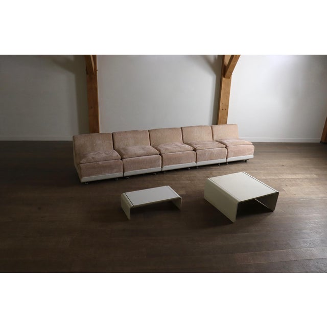 1970s Orbis Modular Sofa in Corduroy by Luigi Colani for Cor, 1970s, Set of 7 For Sale - Image 5 of 13