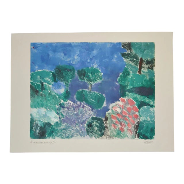 Arthur Krakower (1921-2009) "Snowmass Ii" Original Monotype C.2004 For Sale In San Francisco - Image 6 of 6