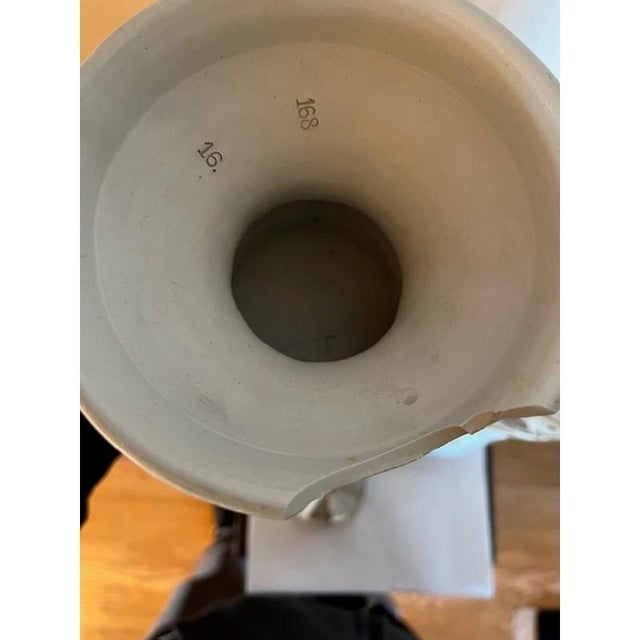 RARE Pair Antique V&B Mettlach 16" Relief Tower Steins #168 Medieval Scene For Sale - Image 9 of 11