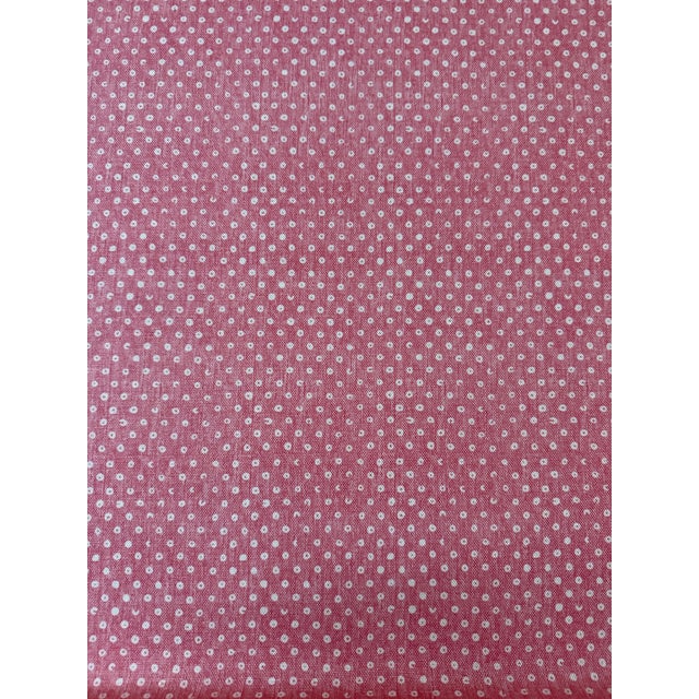 Indian Titley and Marr Madras Spot 1 Yard Cotton Blend Fabric Pink For Sale - Image 3 of 6