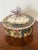 1940s Antique Brocade Paper-Box With Sea Shell Decoration For Sale - Image 5 of 5