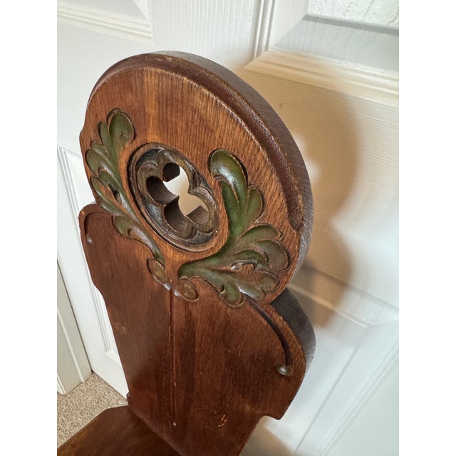 Antique English Georgian 18th Century Hall Prayer Chair For Sale - Image 4 of 8