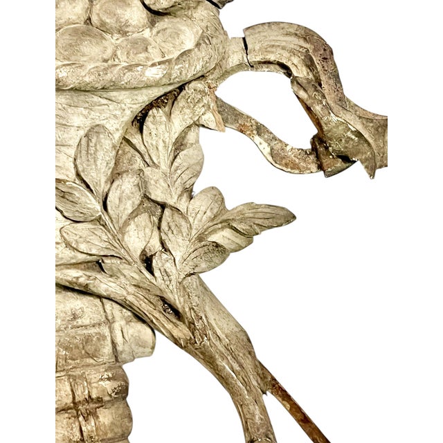 Mid 19th Century Pair of Hand Carved Wood French Provincial Wall Plaques Featuring a Bird Nest and Musical Instrument For Sale - Image 13 of 18